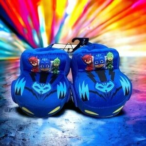 PJ Masks Slipper Cars NWT 7/8 Kids Boys Slip On Blue Nickelodeon